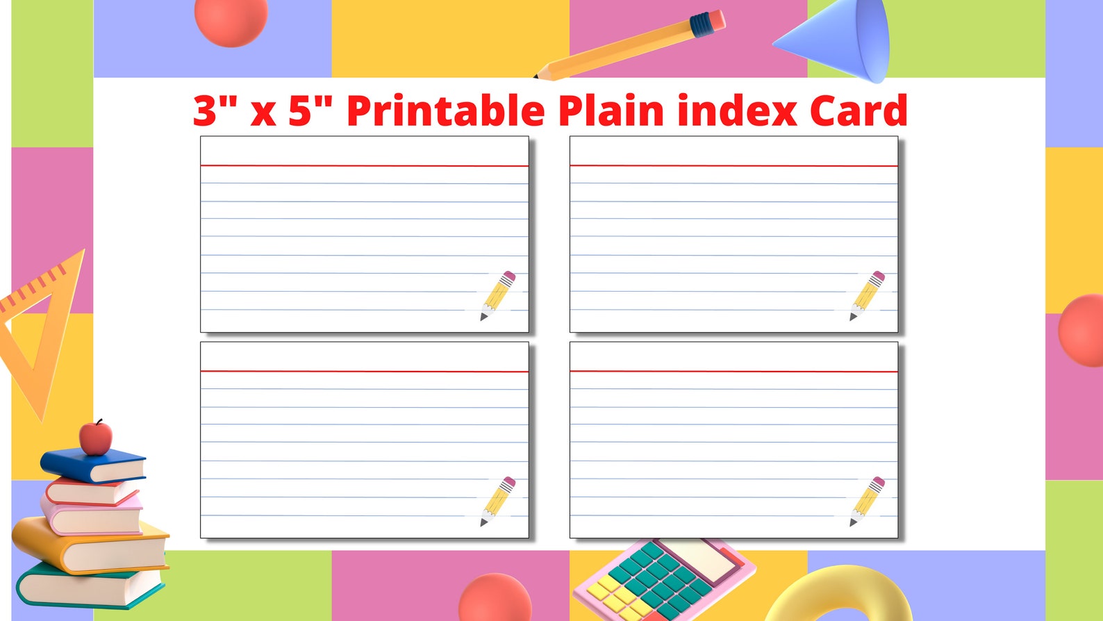 3x5 Printable Index Cards Template Printable Index Cards Etsy 3x5 Printable Index Cards Template Printable Index Cards Etsy