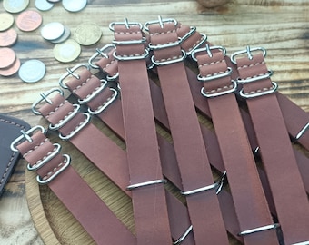 Handgefertigtes Armband aus dunkelbraunem Leder im Vintage-Stil