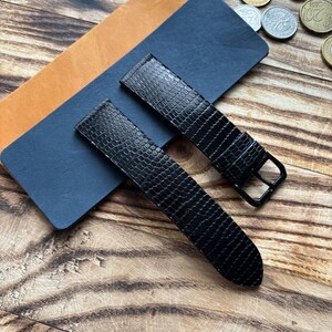 Genuine lizard leather watch strap 24 mm 22 mm 21 mm 20 mm 19 mm 18 mm 16 mm Lizard leather watch strap Replacement strap  of lizard skin