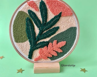 Leaf Punch Needle Kit: Embroidery Starter DIY Craft