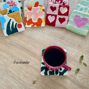 DİY Square Punch Needle Coaster Kit/diy Crafts/craft Kit for Adults ...