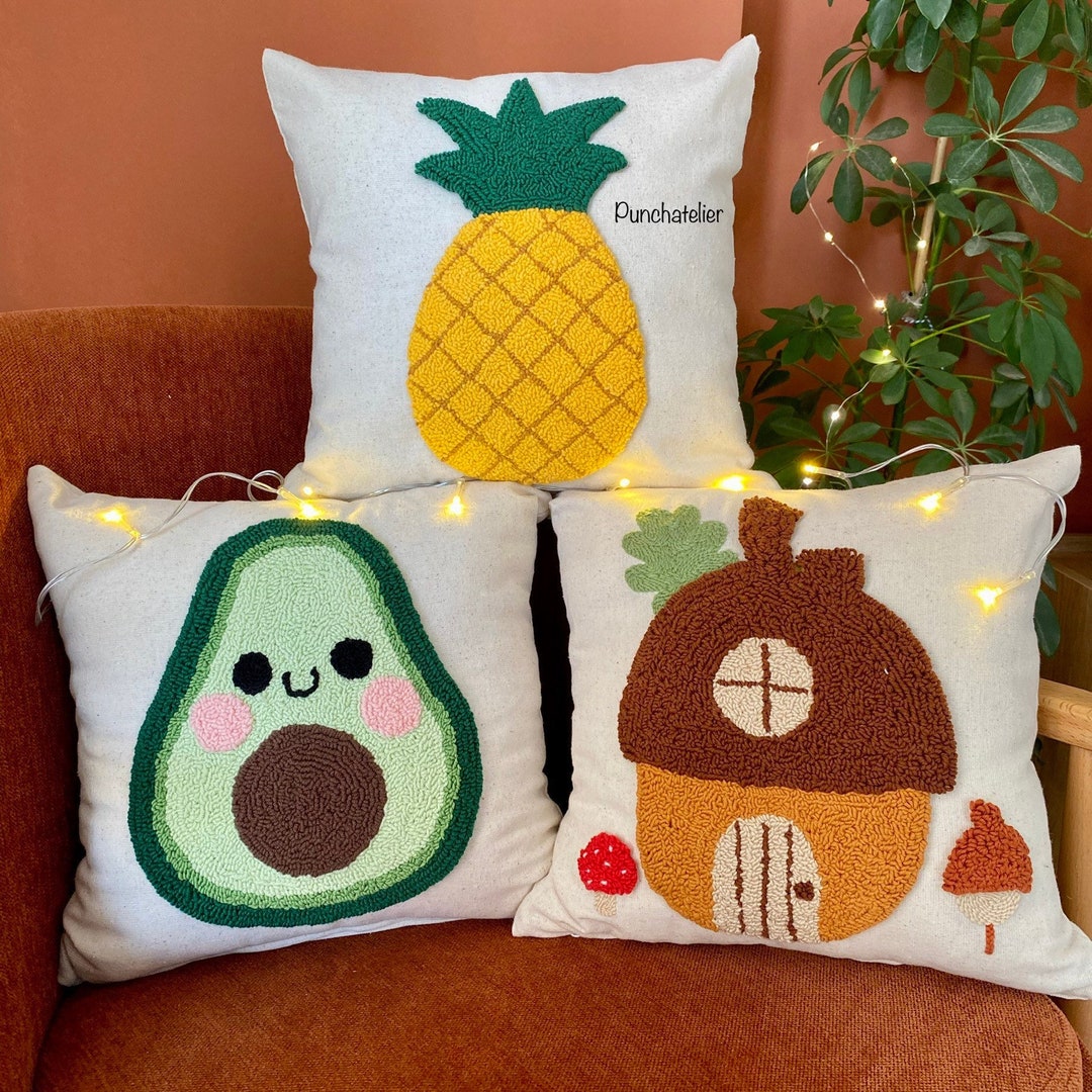 Punch Needle Kit /diy Punch Needle Pillow Kit/punch Needle Kit Beginner