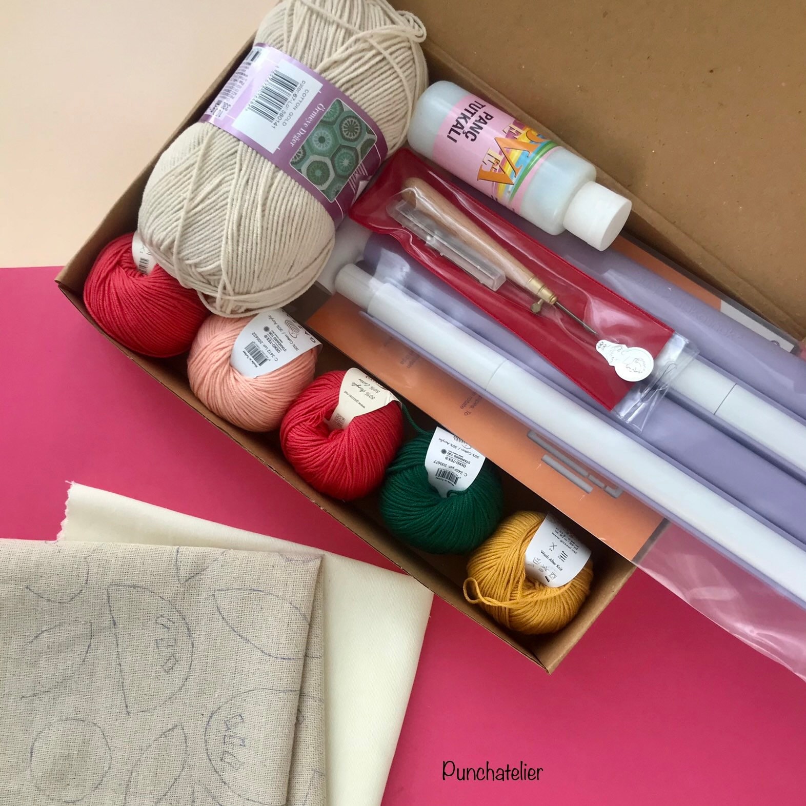 Flowered Punch Needle Cushion Kit/ Beginner Embroidery Kit/ Etsy