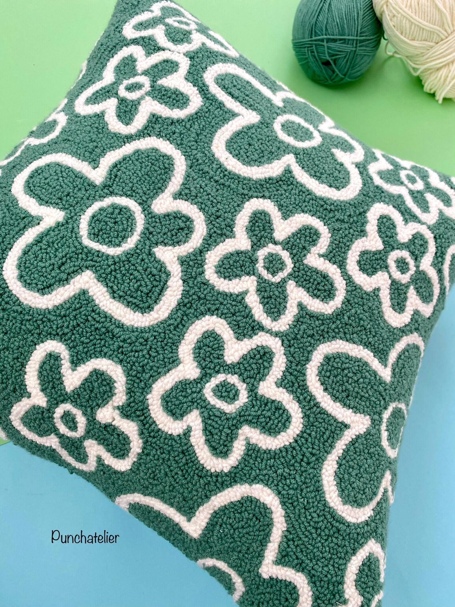 Plant Punch Needle Cushion Kit: Beginner Embroidery Project/diy Kit for ...