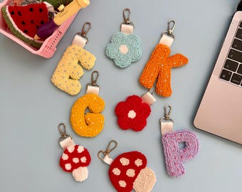 Punch Needle Keychain Kit for Beginners – DIY Embroidery Craft Set with 4 Patterns, Make Your Own Bag Charms