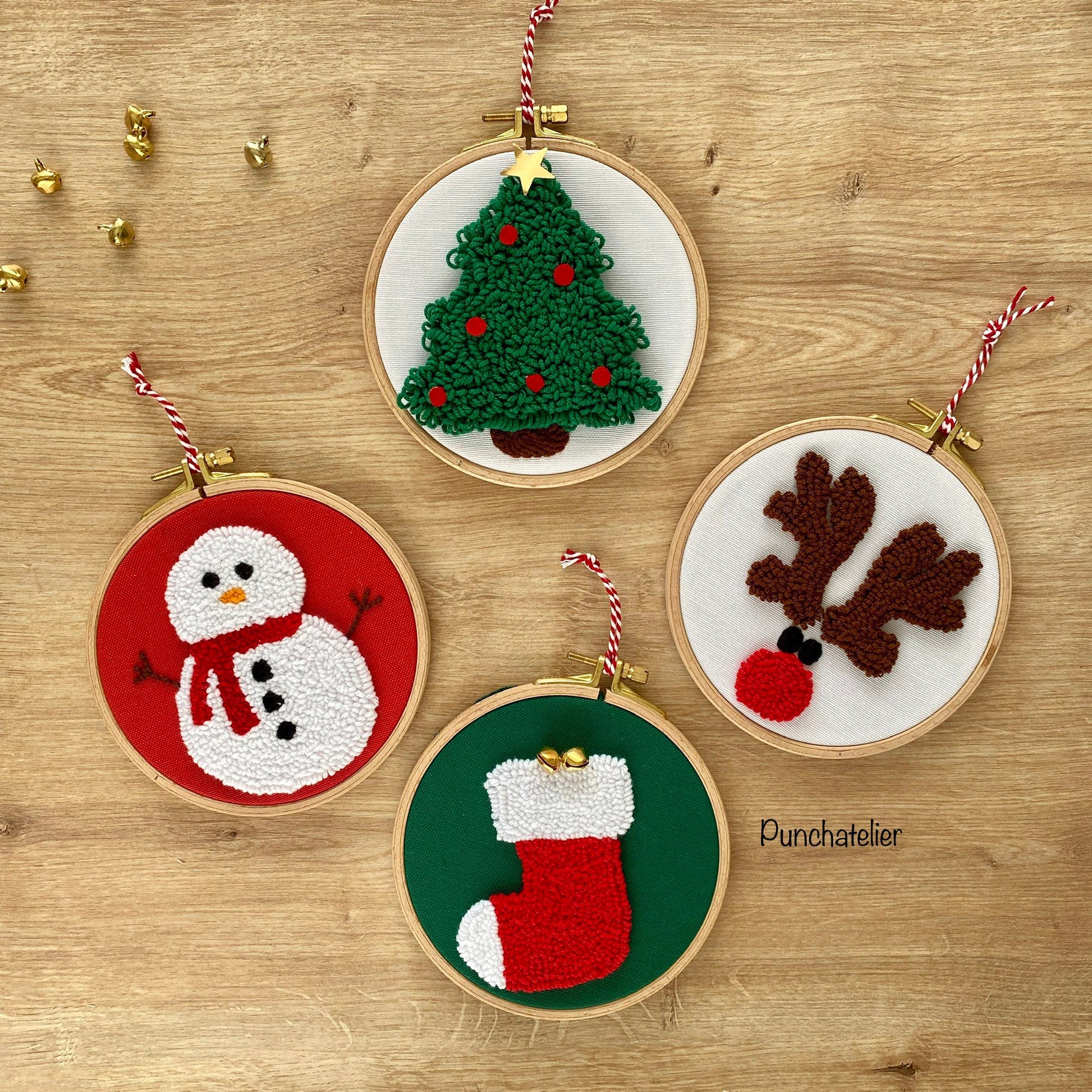 DIY Christmas Punch Needle Beginner Kit/beginner Embroidery Craft ...