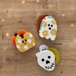 Hallowen Punch Needle Coaster Kit 2 Pcs / Craft Kit / Punch Needle ...