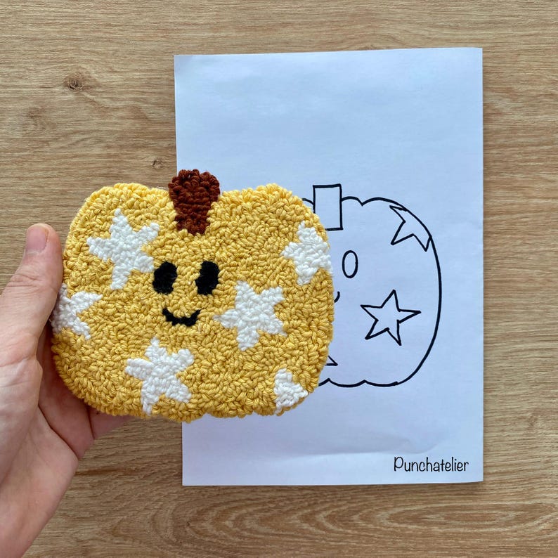 Halloween Punch Needle Coster Template/fall Punch Needle Digital Design