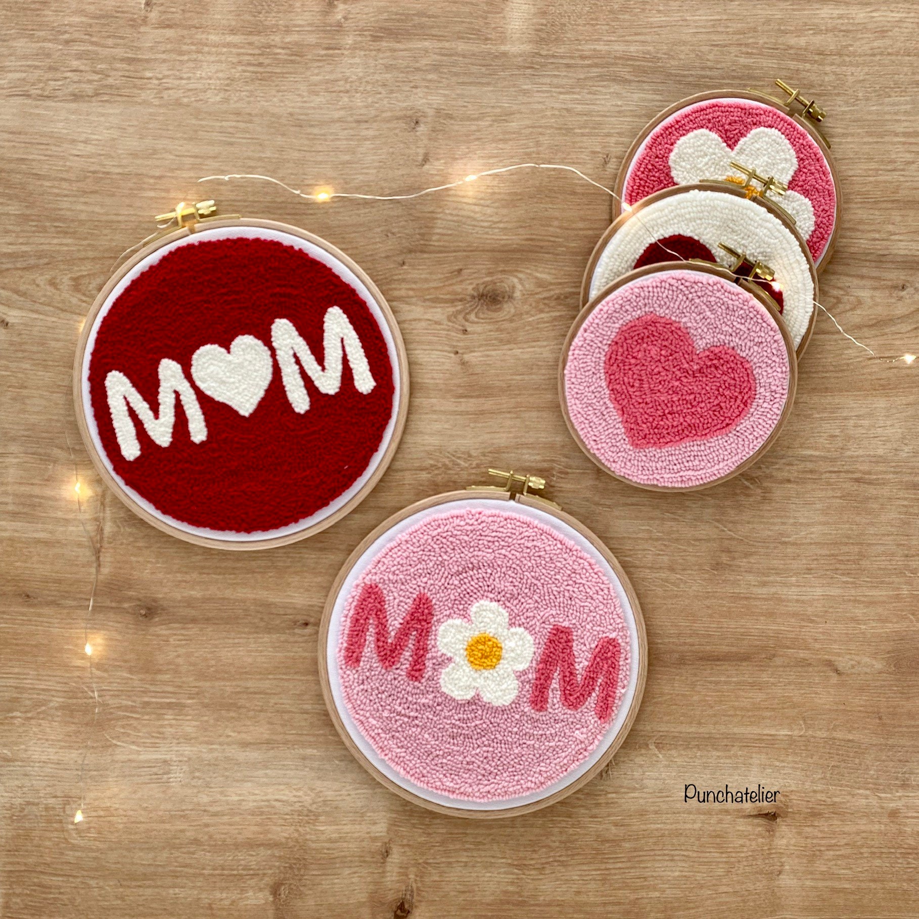 Punch Needle Beginner Kit: Mother's Day Craft, Gazzal Cotton Yarns
