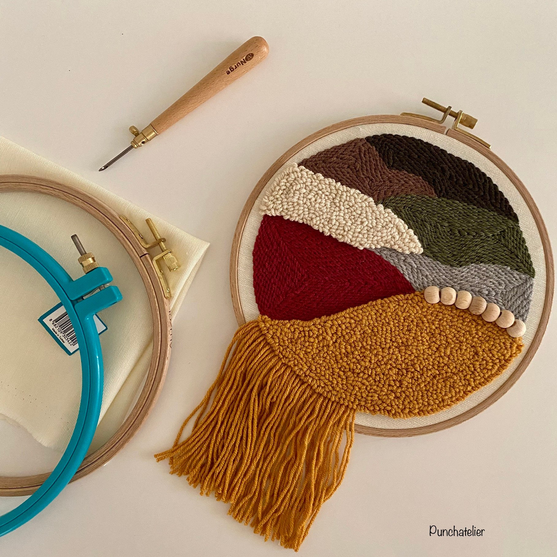 Abstract Beginner Punch Needle Kit/ Punch Needle Kit/ Diy Etsy