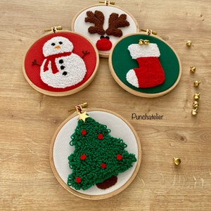Dıy Christmas Punch Needle Kit Mini/ Easy Craft Kit for Beginners/ Dıy ...