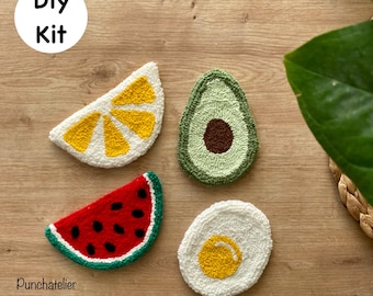 Set van 4 perforatiesalden onderzetters – DHZ-set met perforatornaalden voor beginners – knutselset onderzetter – doe-het-zelf-onderzetterset