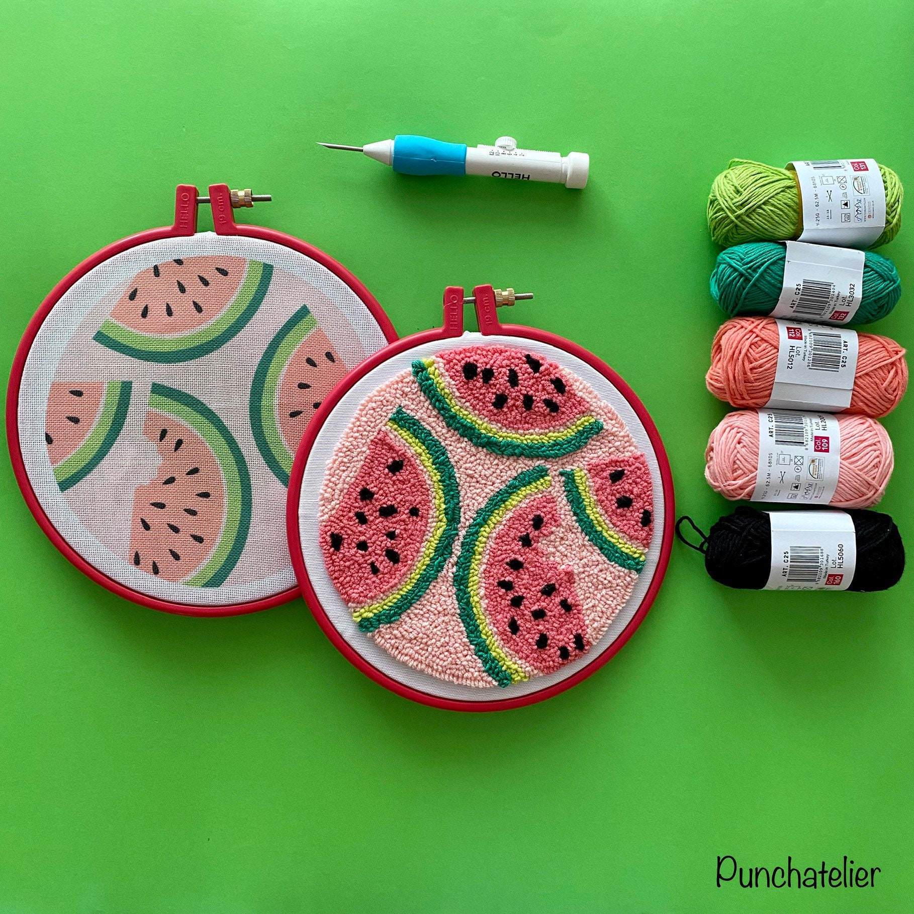 Punch Needle Kit for Beginners watermelon 