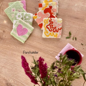 DİY Square Punch Needle Coaster Kit/diy Crafts/craft Kit for Adults ...