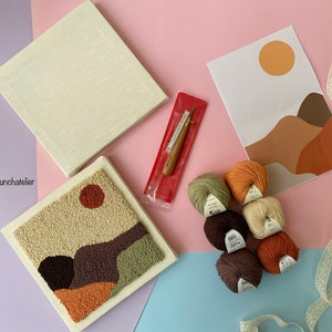 Punch Needle Starter Kit: DIY Craft Kit with Wool Yarn