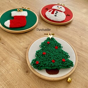 Dıy Christmas Punch Needle Kit Mini/ Easy Craft Kit for Beginners/ Dıy ...