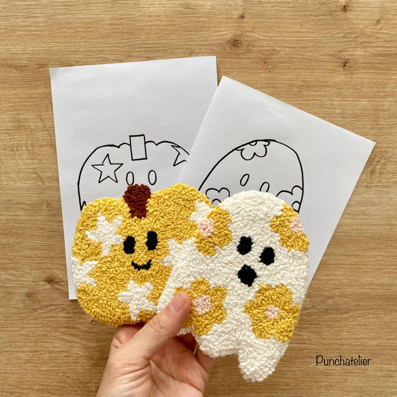 Halloween Punch Needle Coster Template/fall Punch Needle Digital Design