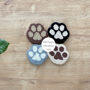 Paw Print Punch Needle Pattern: Beginner Embroidery (PDF Pattern)