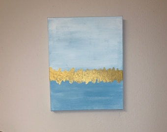 Blau und Gold Malerei