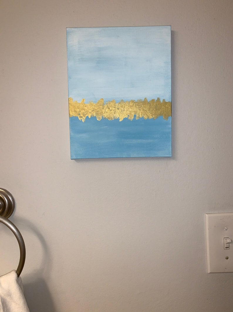 Blue and Gold Painting Etsy