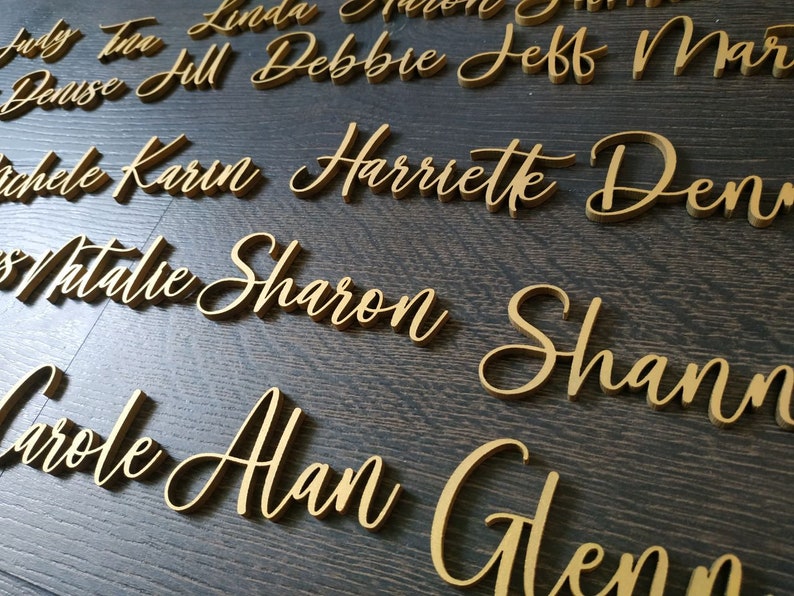 Wedding Place Card Laser Cut Names. Wedding Place Names Etsy Australia