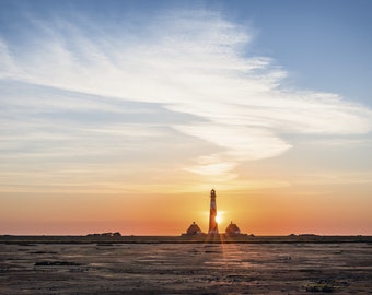 3 x postcard Westerhever “Sunrise”