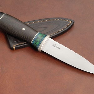 Sgian Dubh &#39;Coruisk&#39; - traditional Scottish knife with a Truestone and Bog Oak handle
