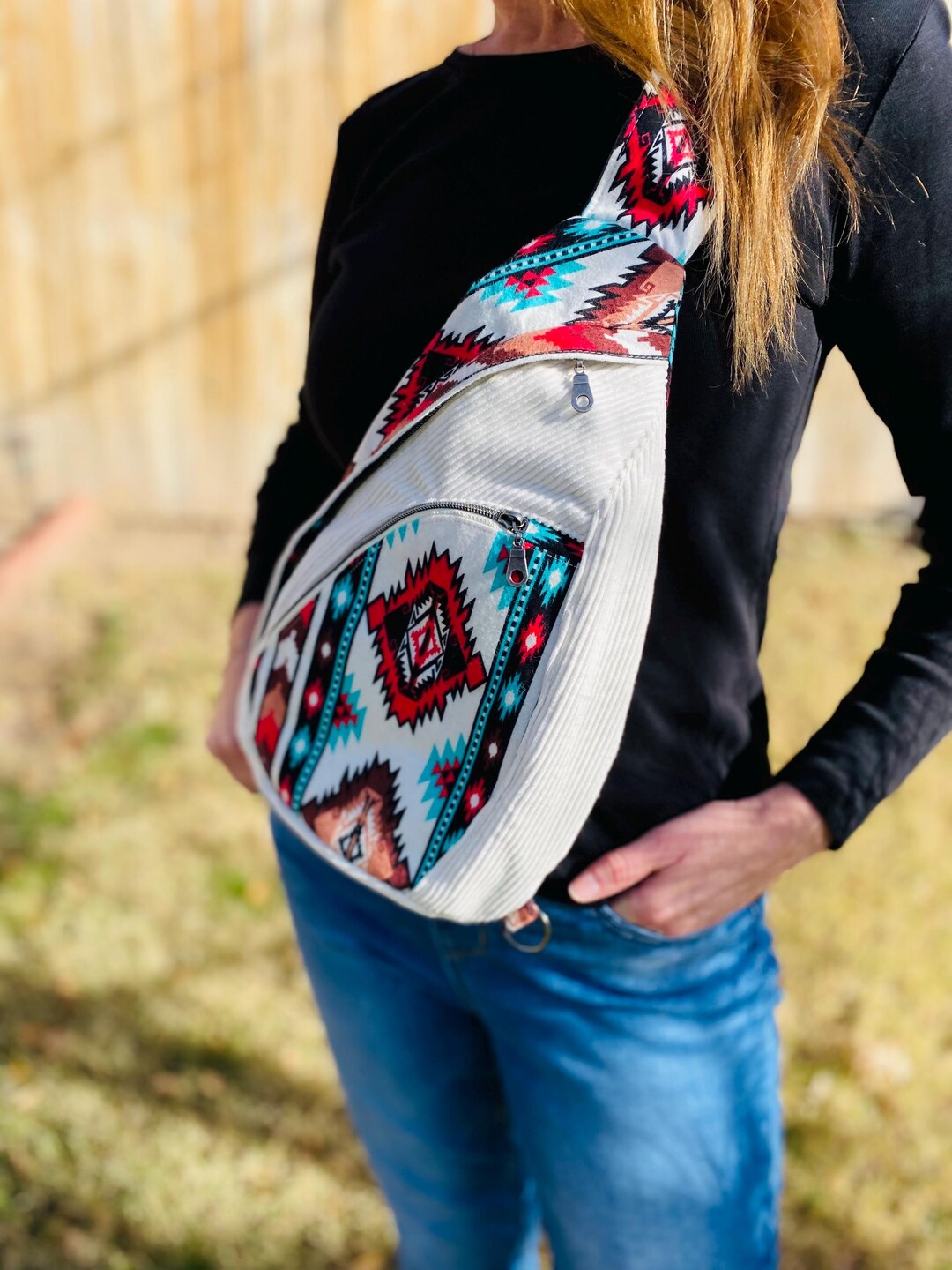 Summit Aztec Print Sling Backpack: Native Western Style - Etsy