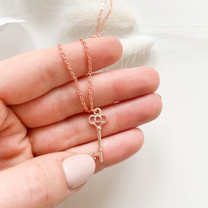 Rose gold key pendant online