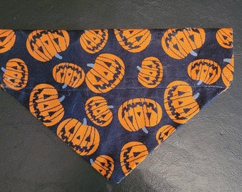 HALLOWEEN PUMPKINS Dog Slip-On-Collar Bandana