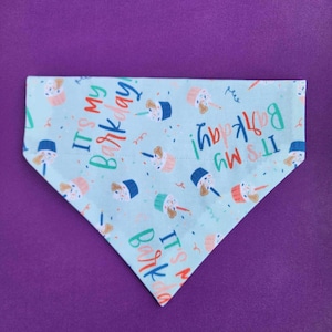 CUPCAKES & BARKDAY Dog Slip-On-Collar Bandana