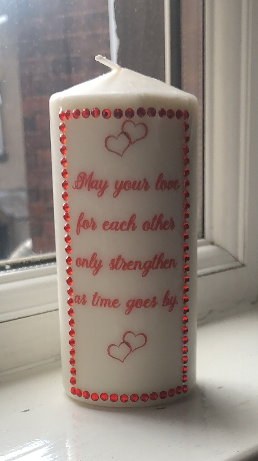 Personalised 15cm Engagement Candle Etsy