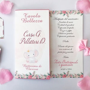 Cartoncini segna-tavolo o segna-gusti confetti con fiocco di juta in stile  rustico, country chic, per matrimonio, battesimo, comunione -  Italia