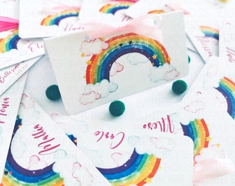 10 placeholder knight baptism child rainbow theme, rainbow baby baptism tickets