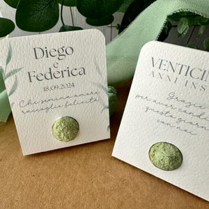 Bomboniere venticinquesimo anniversario di matrimonio, bombe di semi piantabili, nozze d'argento, carta piantabile, segnaposto