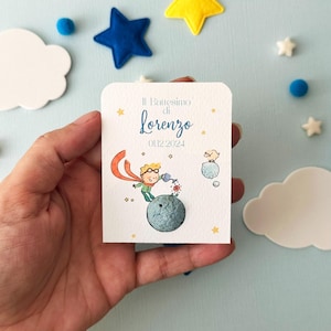 Bomboniere piantabili battesimo, bombe semi, regalo nascita personalizzato, carta piantabile, segnaposto piccolo principe, pensierino festa