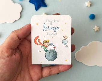 Bonbonnières de baptême à planter, bombes à graines, cadeau de naissance personnalisé, papier à planter, marque-place Petit Prince, cadeau de fête