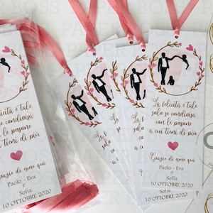 10 Segnaposto matrimonio e battesimo tema Lavanda, biglietti di ringraziamento, segnalibro personalizzati