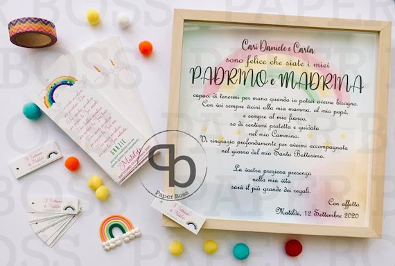 Tarjeta De Felicitación Premium Para Bautizo - Diseño Elegante, Cuadrada, Con Sobre - Editorial Seidel