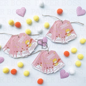 20 Tag battesimo tema piccolo principe, bigliettini bomboniera bambina, segnaposto battesimo Piccolo Principe