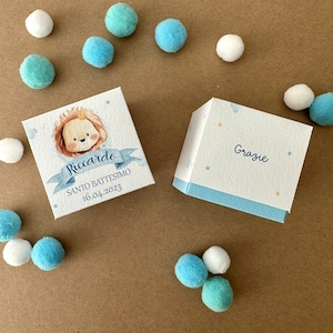 Scatoline personalizzate confetti Battesimo bimbo, confettata battesimo, compleanno bambino, bomboniera segnaposto, confetti bambino
