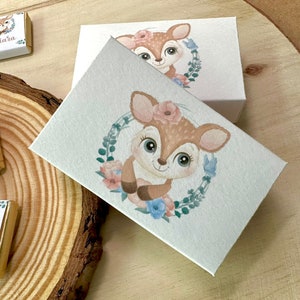 Bomboniere nascita bambina, scatola per confetti come regalo nascita, bomboniera neonato, scatolina animali del bosco, scatoline confettata