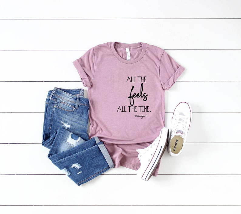 Enneagram Type 4 T-shirt. All the Feels All the Time Shirt. Funny Enneagram Gift. image 4