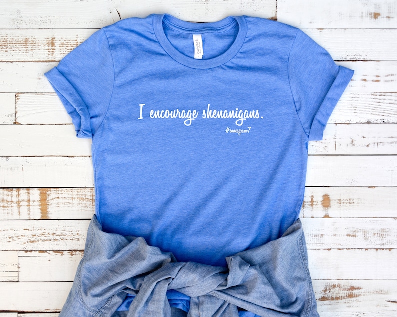 Enneagram Type 7 T-shirt. I Encourage Shenanigans T-shirt. Enneagram Funny T-shirt Enneagram Gift image 4