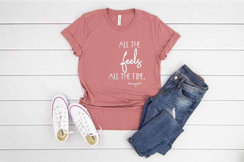 Enneagram Type 4 T-shirt. All the Feels All the Time Shirt. Funny Enneagram Gift. image 5