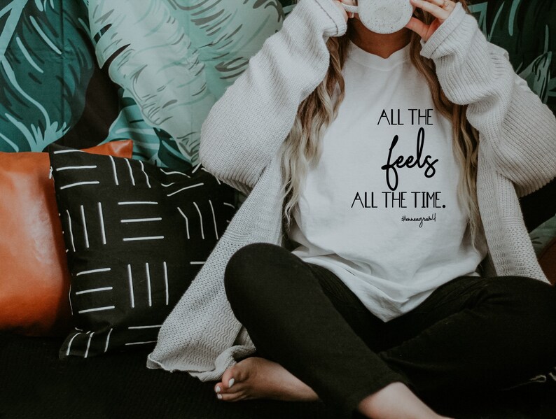 Enneagram Type 4 T-shirt. All the Feels All the Time Shirt. Funny Enneagram Gift. image 6