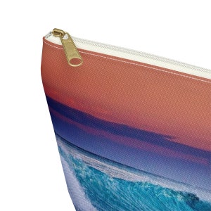Sunset Waves Accessory Pouch w T-bottom Cosmetic bag-toiletries-makeup bag