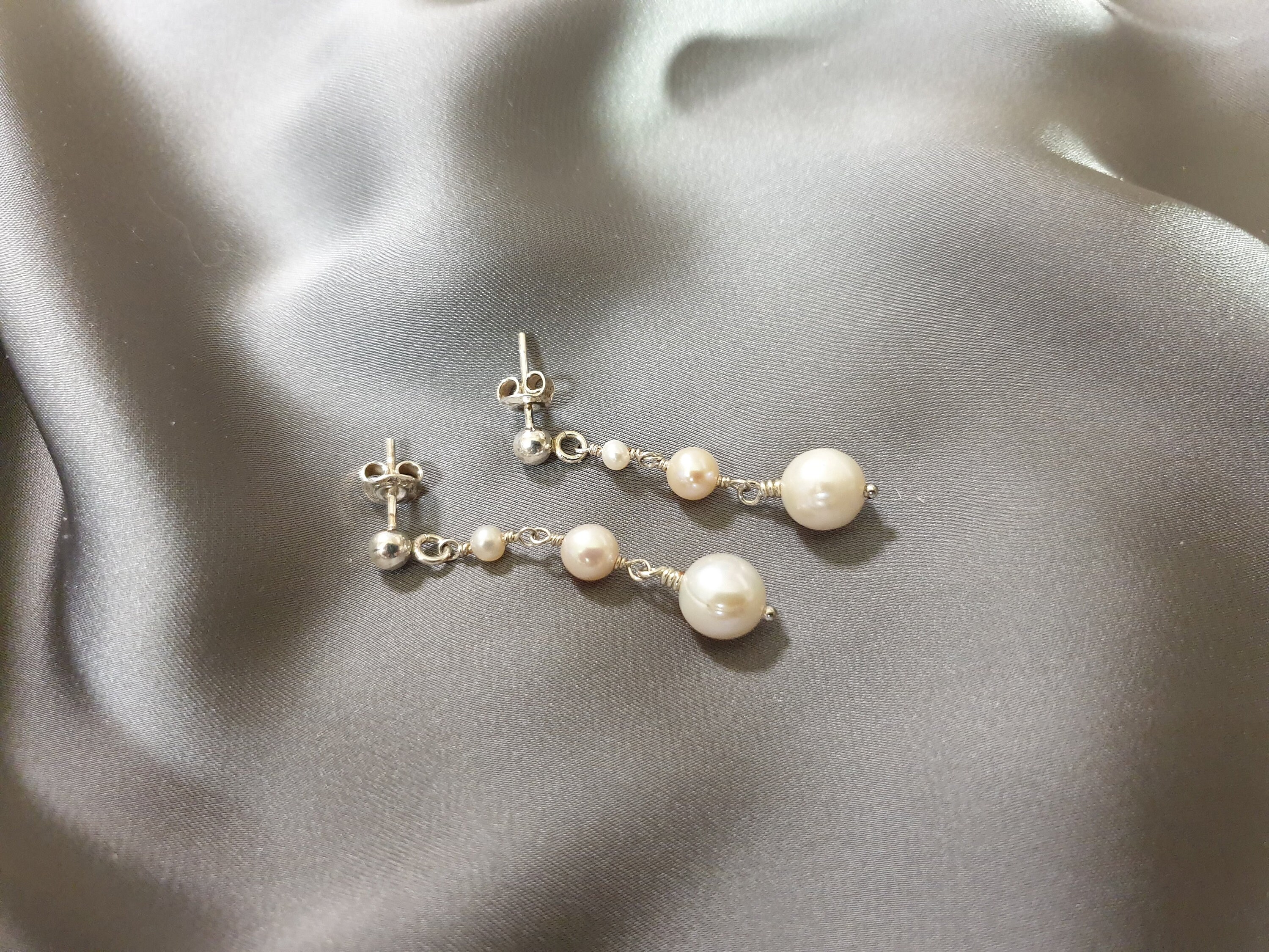 3 Size Pearl Earrings Fresh Water Pearl Drop Earrings - Etsy