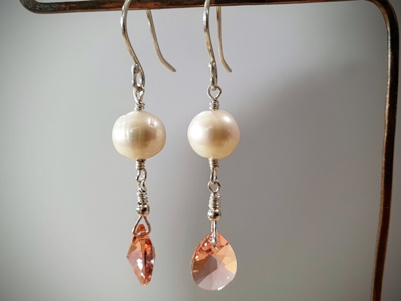 Champagne Pearl Earrings main image 1
