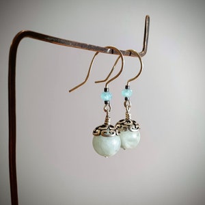 Aquamarine Earrings,March Birthstone Earrings, Sterling Silver Earrings,Blue Earrings,Casual Earrings,Gift For Her,Anniversary Gift